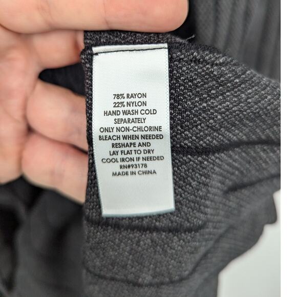 NWT The Limited Black & Gray Fit and Flare Dress Women's Size Medium Long Sleeve - Picture 5 of 5